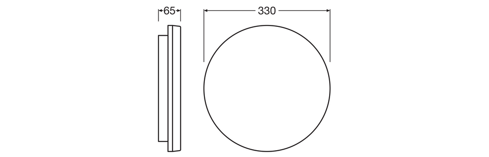 Ledvance LED surface flat round ceiling wall light 19W 2660 lumens 3000K 4000K IP54 IK08 White