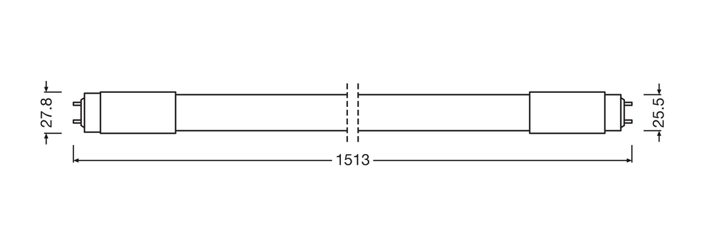 Ledvance LED Tube T8 HF Ultra Output 1500mm 23W 6500K G13 3700 lumens IP20 shatterproof glass PET coating