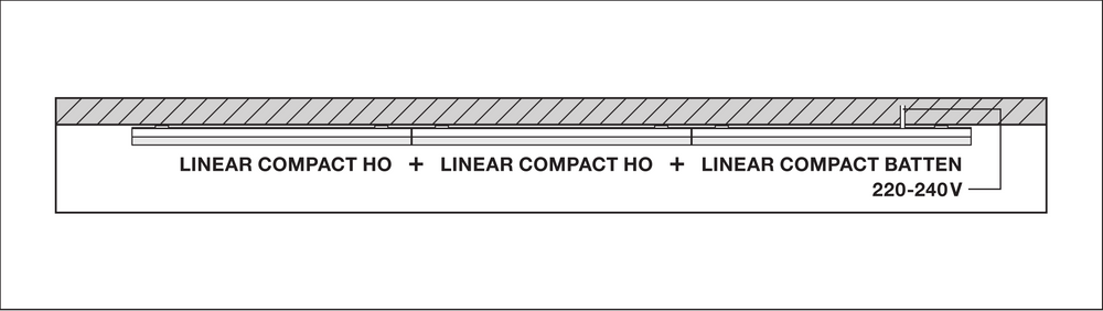 Ledvance LINEAR Compact High Output LED Surface Light 20W 3000K 2000 lumens White IP20 1173mm