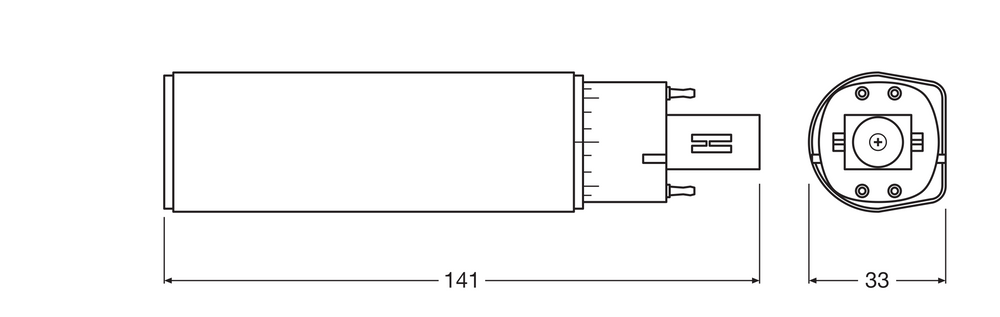 Ledvance OSRAM DULUX LED G24Q-2 7W 4000K cool white retrofit lamp, 770 lumens, IP20, 220-240V, rotatable base
