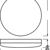 Ledvance Surface LED Compact 24W 4000K IP65 IK10 White ceiling and wall light 1920 lumens