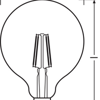 Ledvance Vintage 1906 LED Globe E27 dimmbar 6.5W 2400K Gold 725 Lumen IP20 Glasoptik
