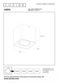 Lucide LEEDS Außen-LED-Deckenleuchte 1x9W 2700K IP54 Schwarz