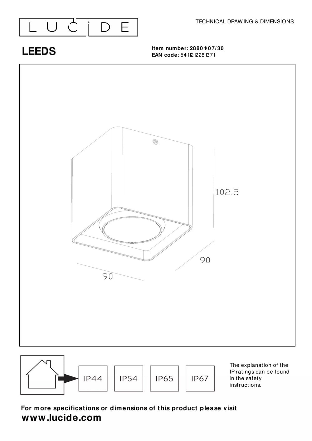 Tsong LED-Deckenleuchte 10.5W 3000K 1521 Lumen IP20 Aluminium mattgold 220-240V CE RoHS