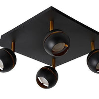 Lucide BINARI 4x4.5W LED-Deckenstrahler 2700K schwarz 1521 Lumen