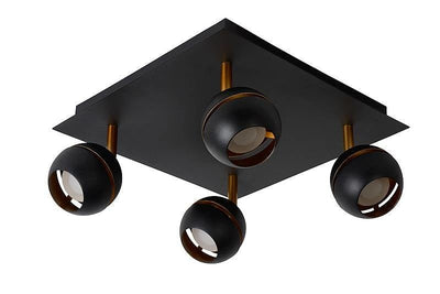 Lucide BINARI 4x4.5W LED-Deckenstrahler 2700K schwarz 1521 Lumen