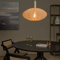 Lucide CORINA LED pendant lamp Ø50cm, E27, dimmable, 40W, 230V, adjustable height, cream modern design