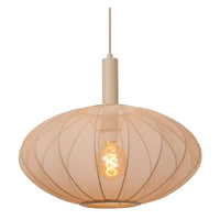 Lucide CORINA LED pendant lamp Ø50cm, E27, dimmable, 40W, 230V, adjustable height, cream modern design