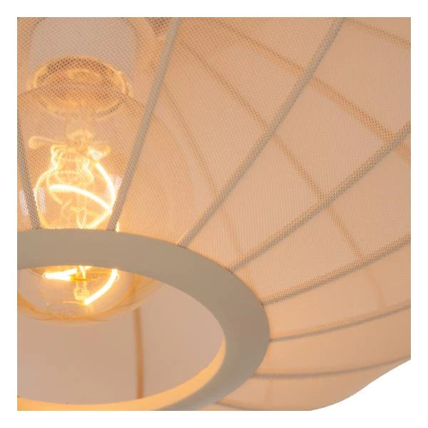 Lucide CORINA LED pendant lamp Ø50cm, E27, dimmable, 40W, 230V, adjustable height, cream modern design