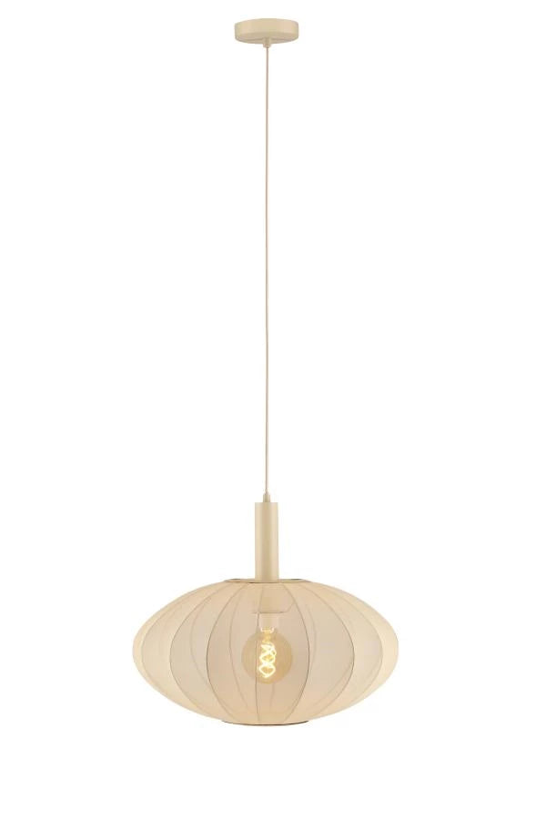 Lucide CORINA LED pendant lamp Ø50cm, E27, dimmable, 40W, 230V, adjustable height, cream modern design