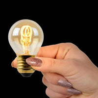 Lucide G45 LED filament bulb, E27 dimmable, 3W 2200K Amber Ø4.5cm