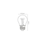 Lucide G45 LED filament bulb, E27 dimmable, 3W 2200K Amber Ø4.5cm