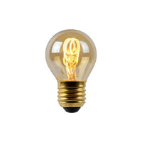 Lucide G45 LED filament bulb, E27 dimmable, 3W 2200K Amber Ø4.5cm