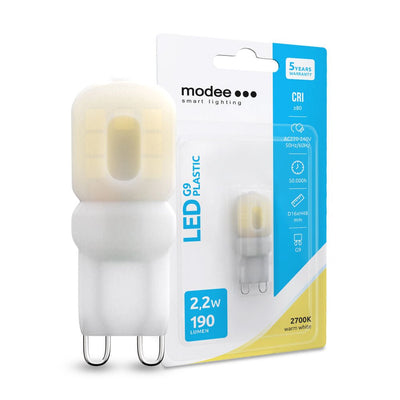 Modee LED-Lampe G9 2W 170 Lumen 3000K warmweißes Licht