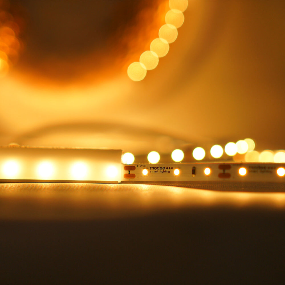 Modee LED Streifen Silikon 12V 4.8W/m 60LED/m 2700K 540 Lumen/m CRI 90 IP65 8mm 5m Rolle