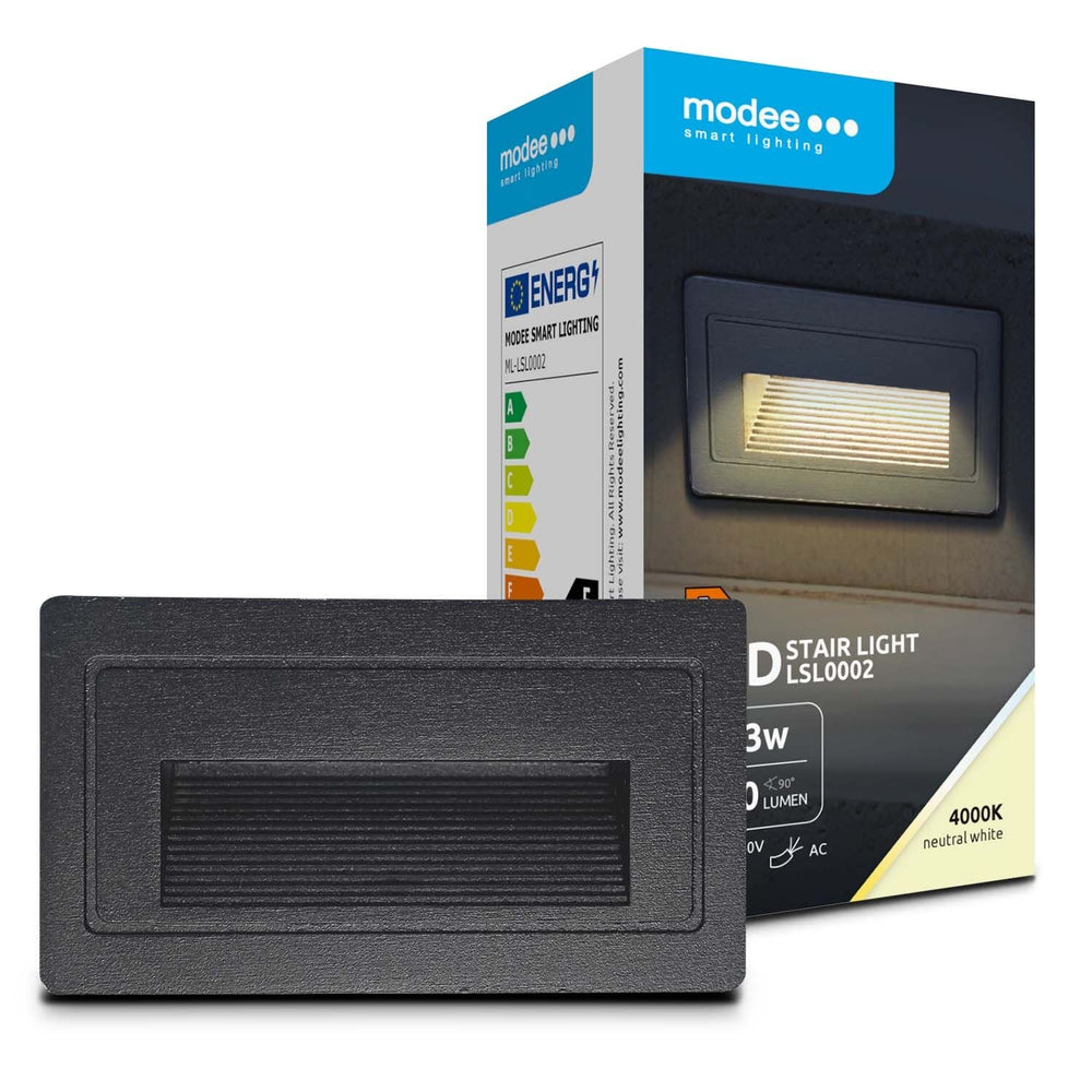 Modee LED Treppenlicht 3W 210 Lumen 4000K IP65 Einbau 103x45x58mm