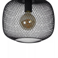 Lucide Deckenleuchte MESH 30cm E27 Fassung schwarz - Durchmesser 30cm moderne Deckenleuchte aus langlebigem Aluminium, IP20, CE zertifiziert
