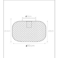 Lucide MESH Deckenleuchte Ø30cm, E27 Fassung, Zylindrisches Metalldesign, Matt schwarze Oberfläche, IP20 Innenbeleuchtung
