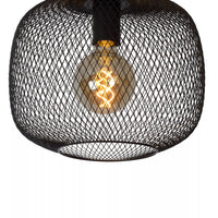 Lucide Deckenleuchte MESH 30cm E27 Fassung schwarz - Durchmesser 30cm moderne Deckenleuchte aus langlebigem Aluminium, IP20, CE zertifiziert
