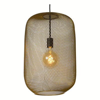 Lucide LED Pendelleuchte MESH Ø35cm E27 Fassung, matt Gold/Messing, moderne Deckenleuchte