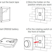 Tsong kabelloser CCT-Dimmer Wandsteuerung schwarz 220-240V AC kompatibel