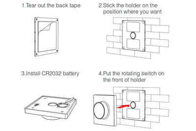 Mi-Light kabelloser Dimmer Wandsteuerung CCT weiß 220-240V IP20