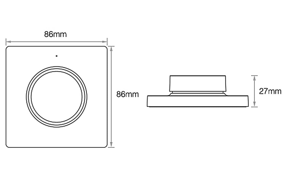 Tsong kabelloser CCT-Dimmer Wandsteuerung schwarz 220-240V AC kompatibel