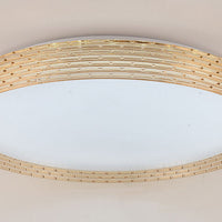 Modee LED Deckenleuchte 2x48W 3CCT 2700K-6500K 9120 Lumen IP20 Ø510x75mm Braun mit Fernbedienung