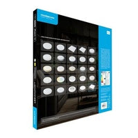 Modee LED ceiling light Black square 22W 3000 lumens 4000K 420x420x28mm