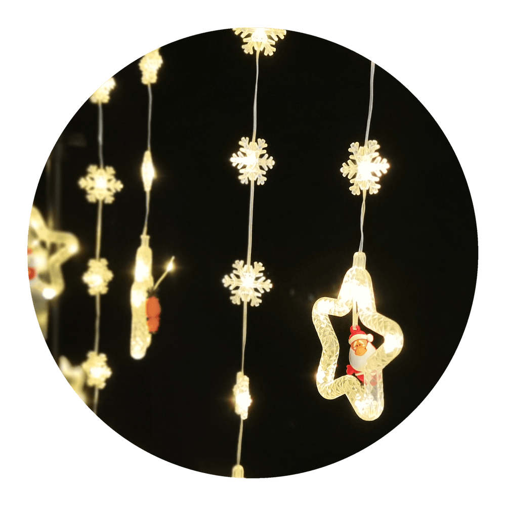 Modee LED Christmas decoration 110LED 3m warm white with adapter IP44 indoor outdoor string light