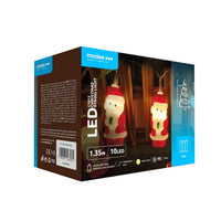 Modee LED Christmas string light 10 LEDs 2700K warm white battery powered plastic IP20 1.35m transparent wire