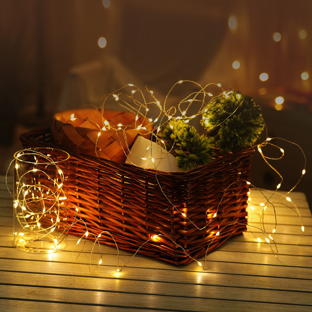 Modee LED Christmas string light 5m 50LED 3000K warm white copper wire battery powered IP20 indoor use