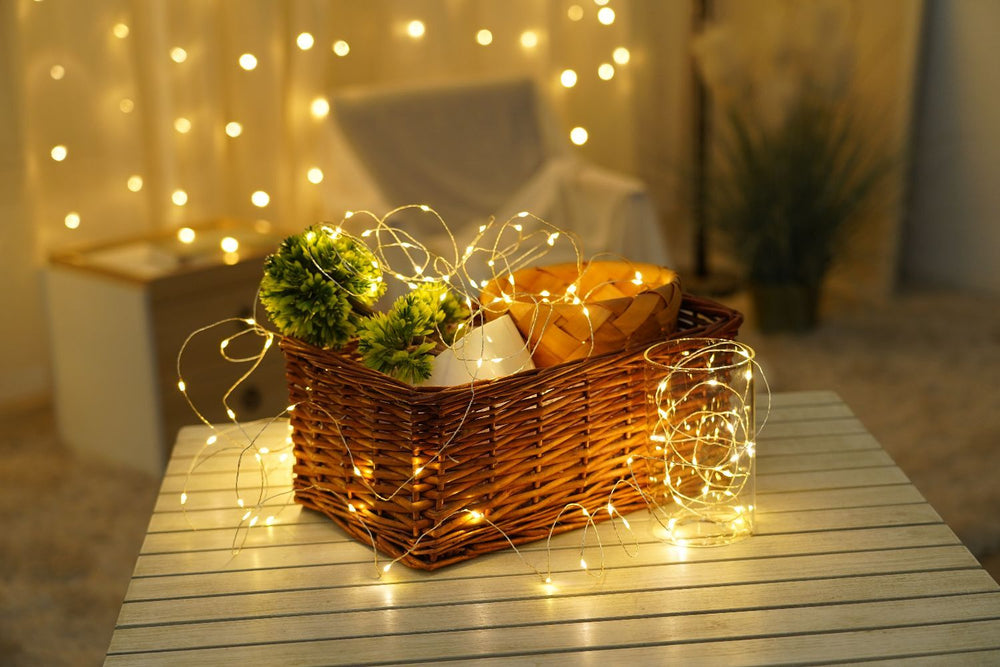 Modee LED Christmas string light 5m 50LED 3000K warm white copper wire battery powered IP20 indoor use