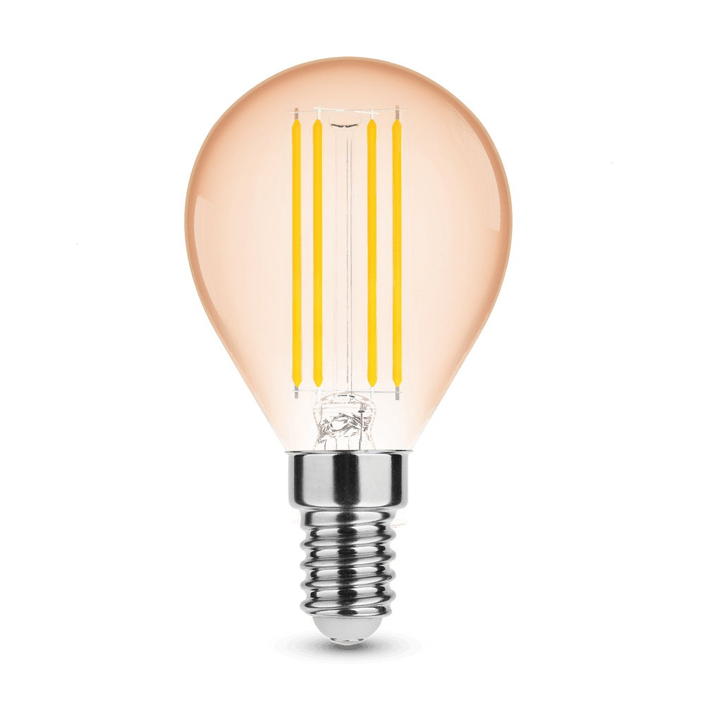 Modee LED Filament Amber Globe Mini G45 4W E14 1800K 300 Lumen 320° dimmbare Glühbirne