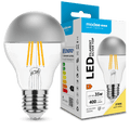 Modee LED Filament Lampe A60 E27 4W 2700K 400 Lumen 320° Silberkappe Glas Nicht dimmbar