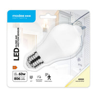 Modee LED Smart Globe A60 8.8W E27 4000K 806 lumens PIR Sensor bulb 200° beam IP20