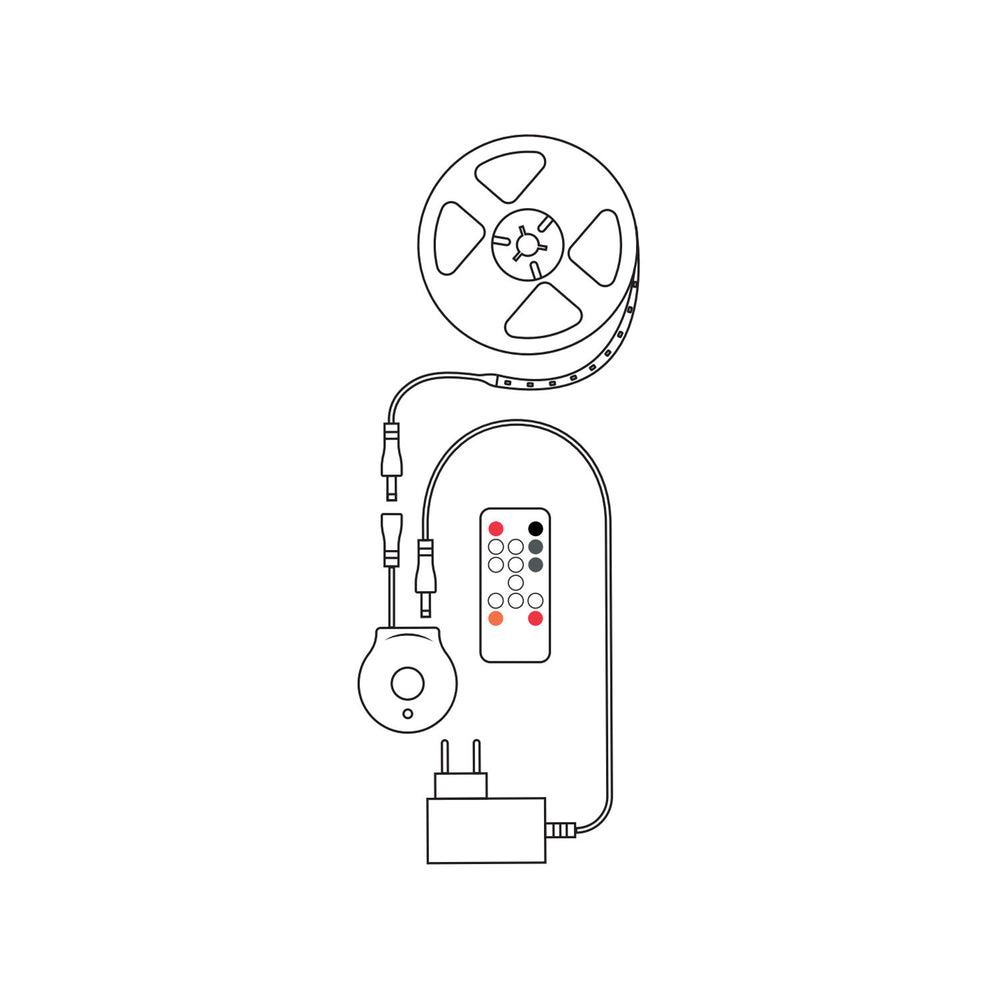 Modee LED Smart Strip 12W IP20 2700K 800 Lumen 3M mit Fernbedienung und Bewegungssensor