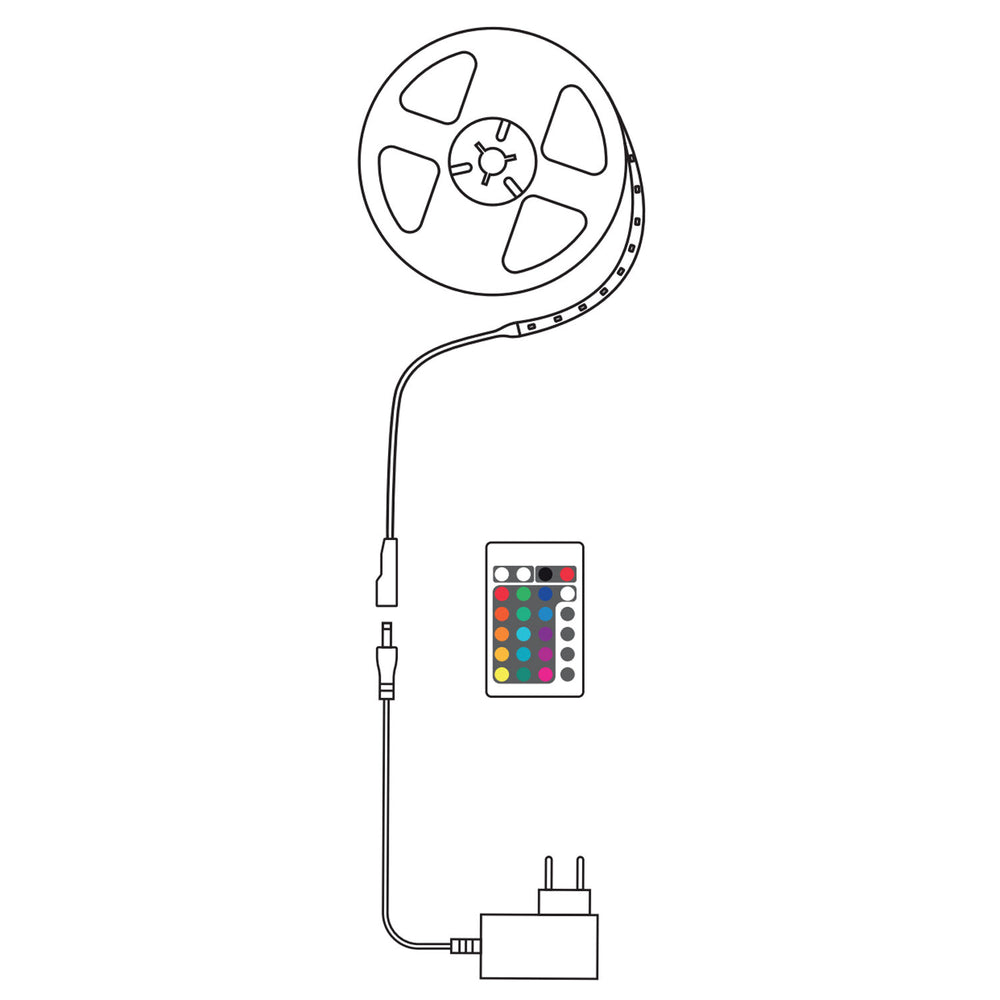 Modee LED Smart Strip Licht 24W 220-240V IP20 RGB 380 Lumen 10M mit Fernbedienung