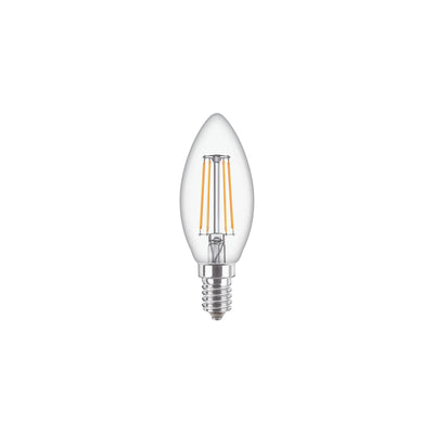 Philips CorePro LED Candle E14 4.3W 2700K Clear B35 470 lumens non-dimmable warm white bulb