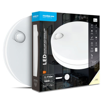 Modee LED-Deckenleuchte mit PIR-Sensor, 18W, 4000K, 300x62mm, energieeffiziente Innenbeleuchtung