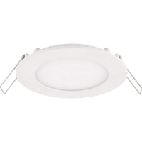 LED downlight 6W replaces 50W 3000K warm white, 105mm cutout, dimmable phase cut