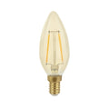 LCB LED Filamentlampe E14 C35 5W dimmbar 2200K extra warmweiß ersetzt 40W, Philips Chip, IP20