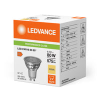 Performance LED Spot Reflector GU10 PAR16 6.9W 575 lumens 60D 3000K Warm White replaces 80W