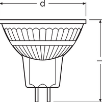 Performance LED Spot Reflector GU5.3 MR16 5W 345 lumens 36D 4000K Cool White dimmable replaces 35W