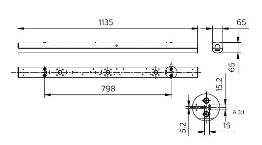 Philips CoreLine Batten BN126C LED 19-48W 4000K 2500-6400 lumens 220-240V IP20 White 1135mm