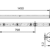 Philips CoreLine Batten BN126C LED 24.5W/59W 4000K 3500-8000 Lumen 1450mm Weiß IP20 PSU