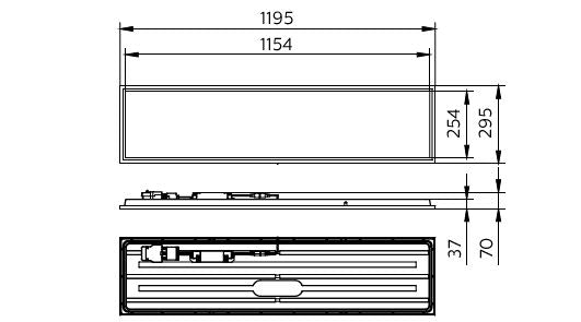 Philips CoreLine Panel LED 22-31W 3000K-4000K DALI dimmbar 1195x295mm Weiß IP20/IP44 UGR19 >80CRI