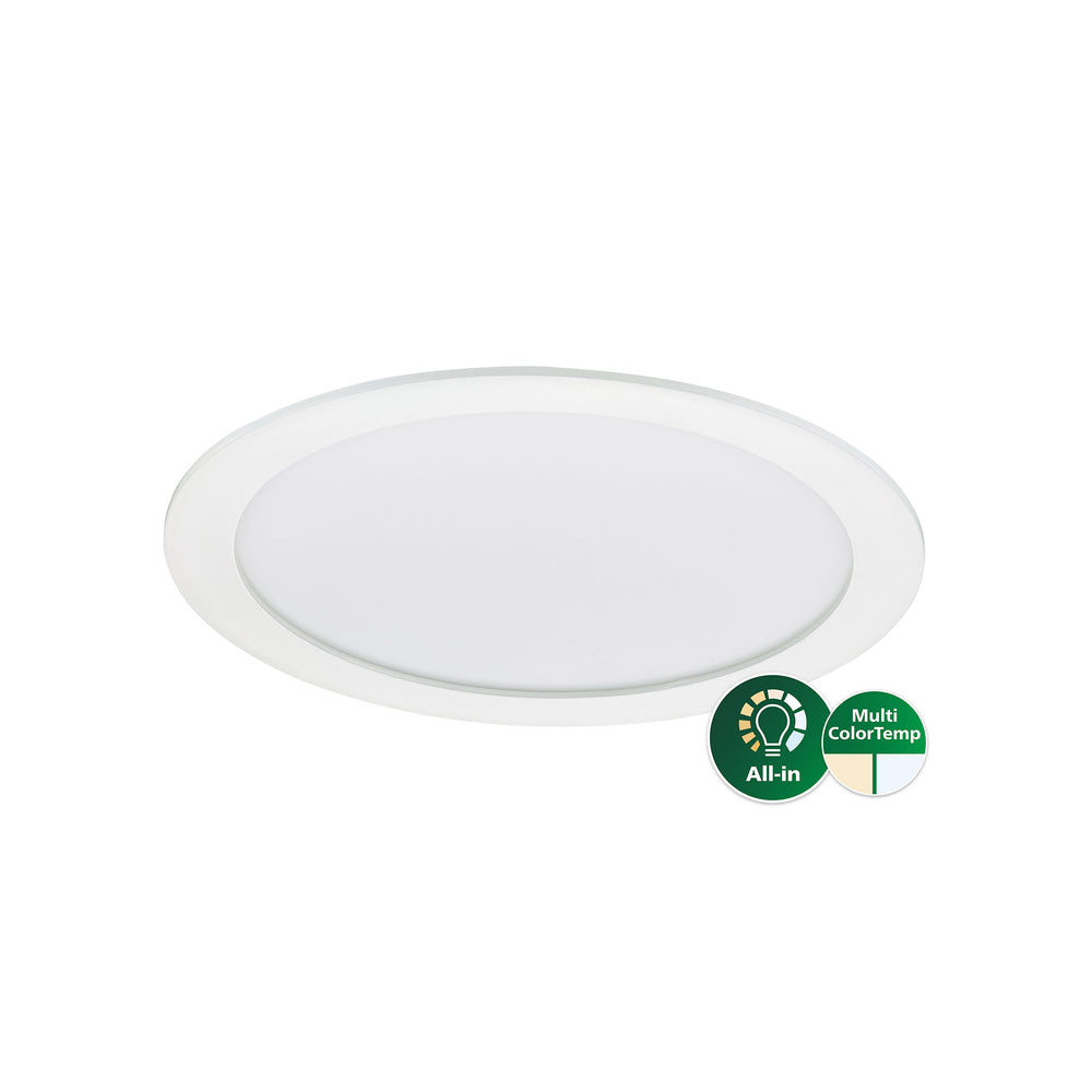 Philips CoreLine SlimDownlight DN145B LED 21W 3000K 4000K 2100 Lumen Weiß IP20/44 Ø215mm