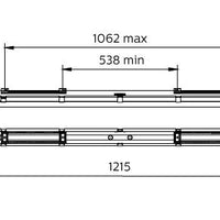 Philips CoreLine WT120C G2 LED waterproof batten, 30W 4000K 4000 lumens, IP65 IK08, 1215mm Gray
