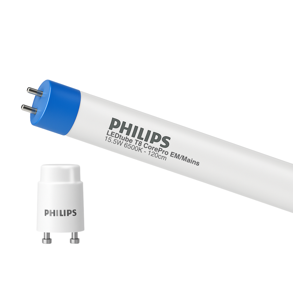 Philips CorePro LEDtube 1200mm 15.5W T8 6500K G13 1800 Lumen 240° Kaltweiß Glastube